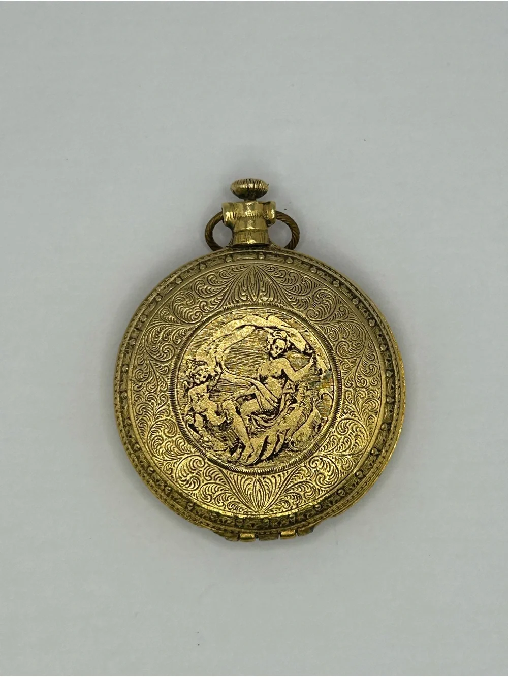 NEW VTG Makeup Powder Compact pocket Watch Max Factor Goldtone/ Mirror Aphrodite